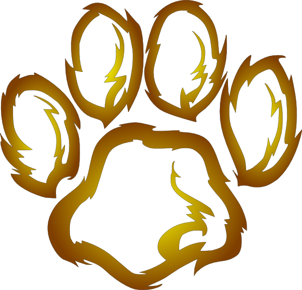 Lion foot frames illustrations. Wolves clipart paw print