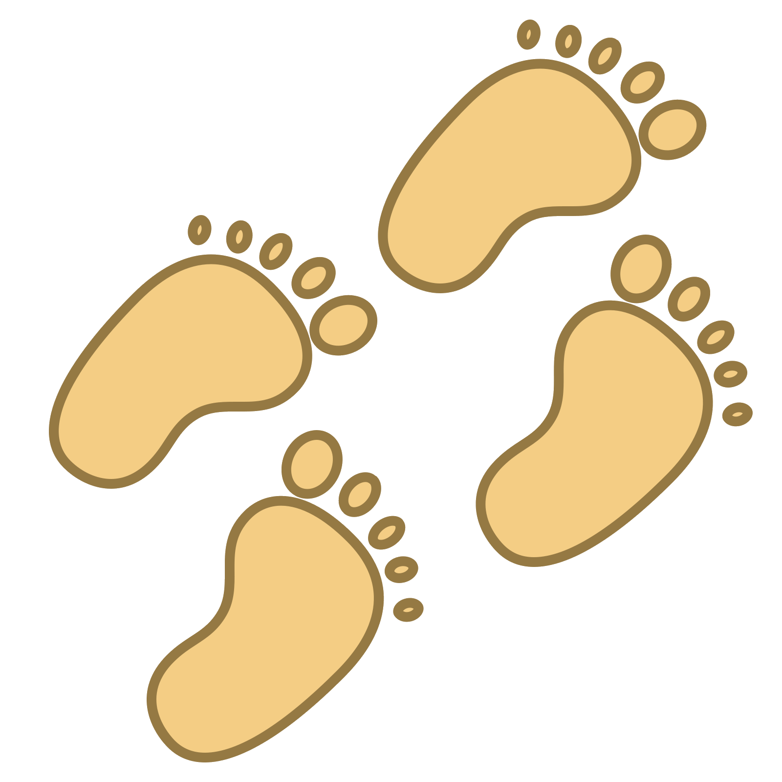 Footsteps clipart human footprint. Baby icon free download