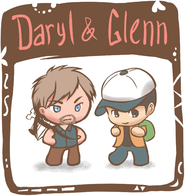 Clipart walking marche. Daryl and glenn by