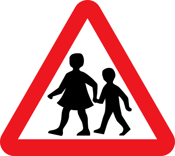 Clipart walking pedestrian. School zone clip art