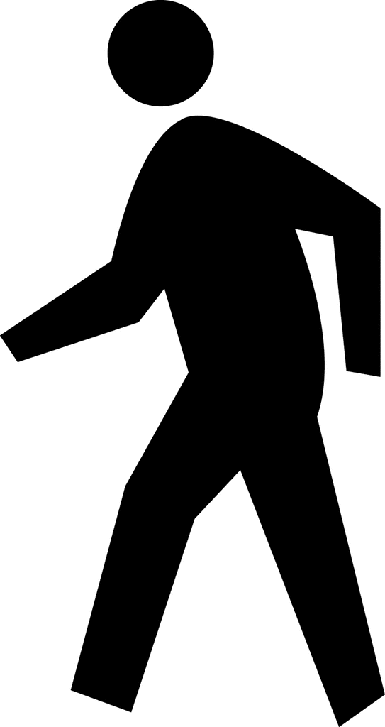 Clipart walking pedestrian. Crossing silhouette etc 