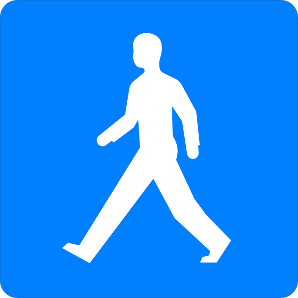 Man clip art at. Clipart walking person symbol