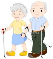 clipart walking senior walking