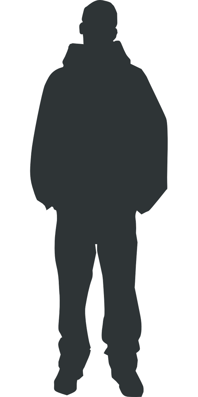 clipart walking shadow person