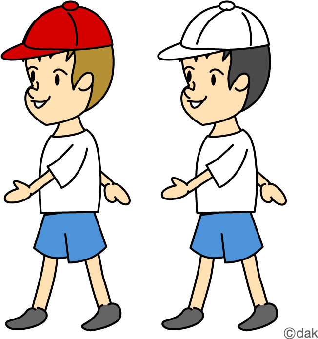Multi sport two boys. Clipart walking sports day