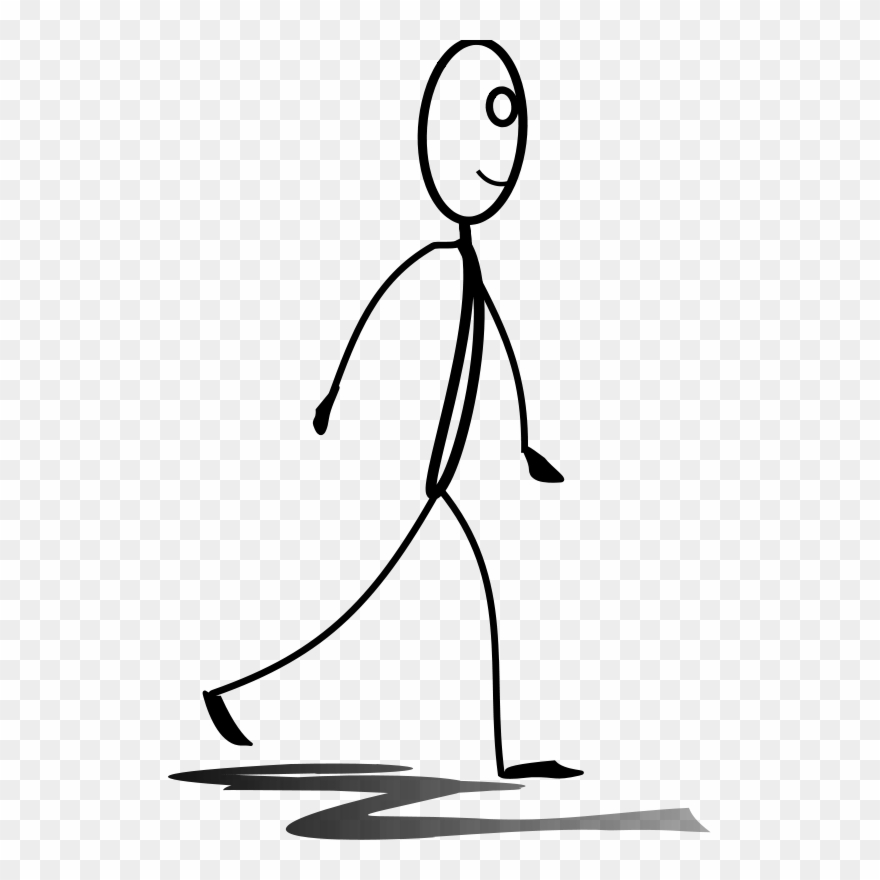 clipart walking stick figure