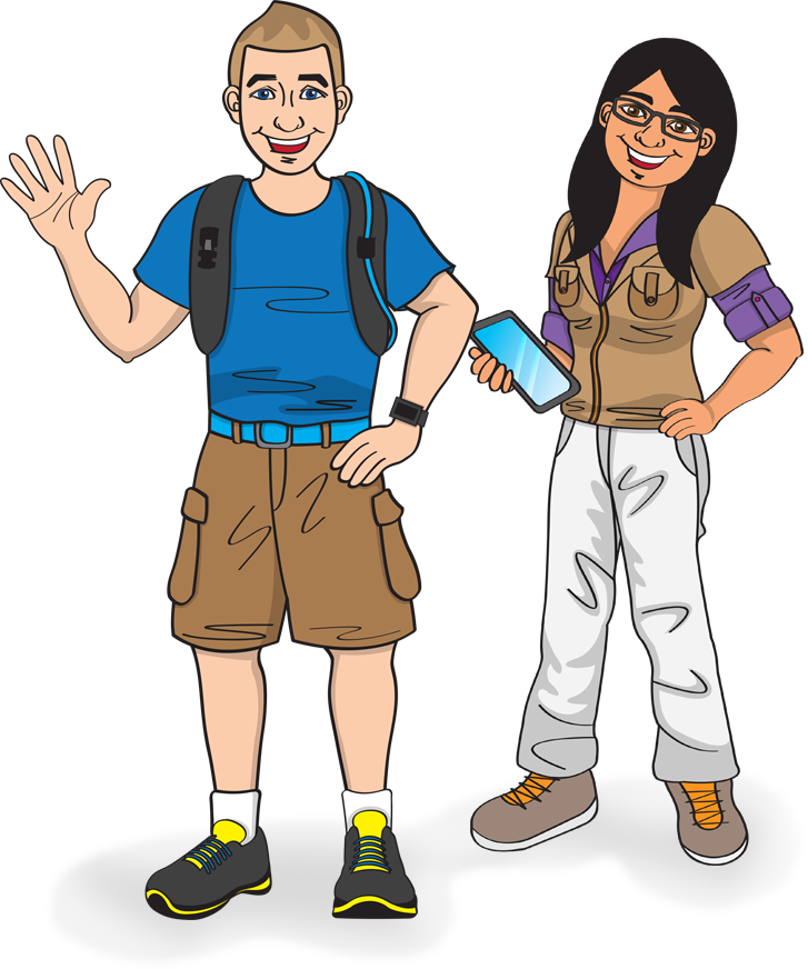 hike clipart walking group