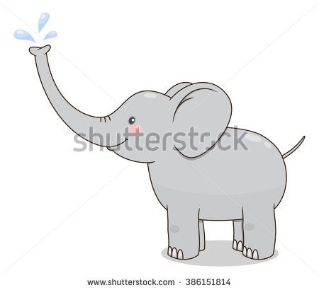 elephants clipart water