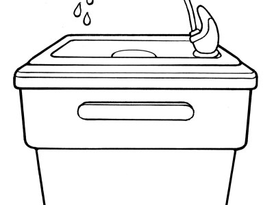 clipart water drinking fountain