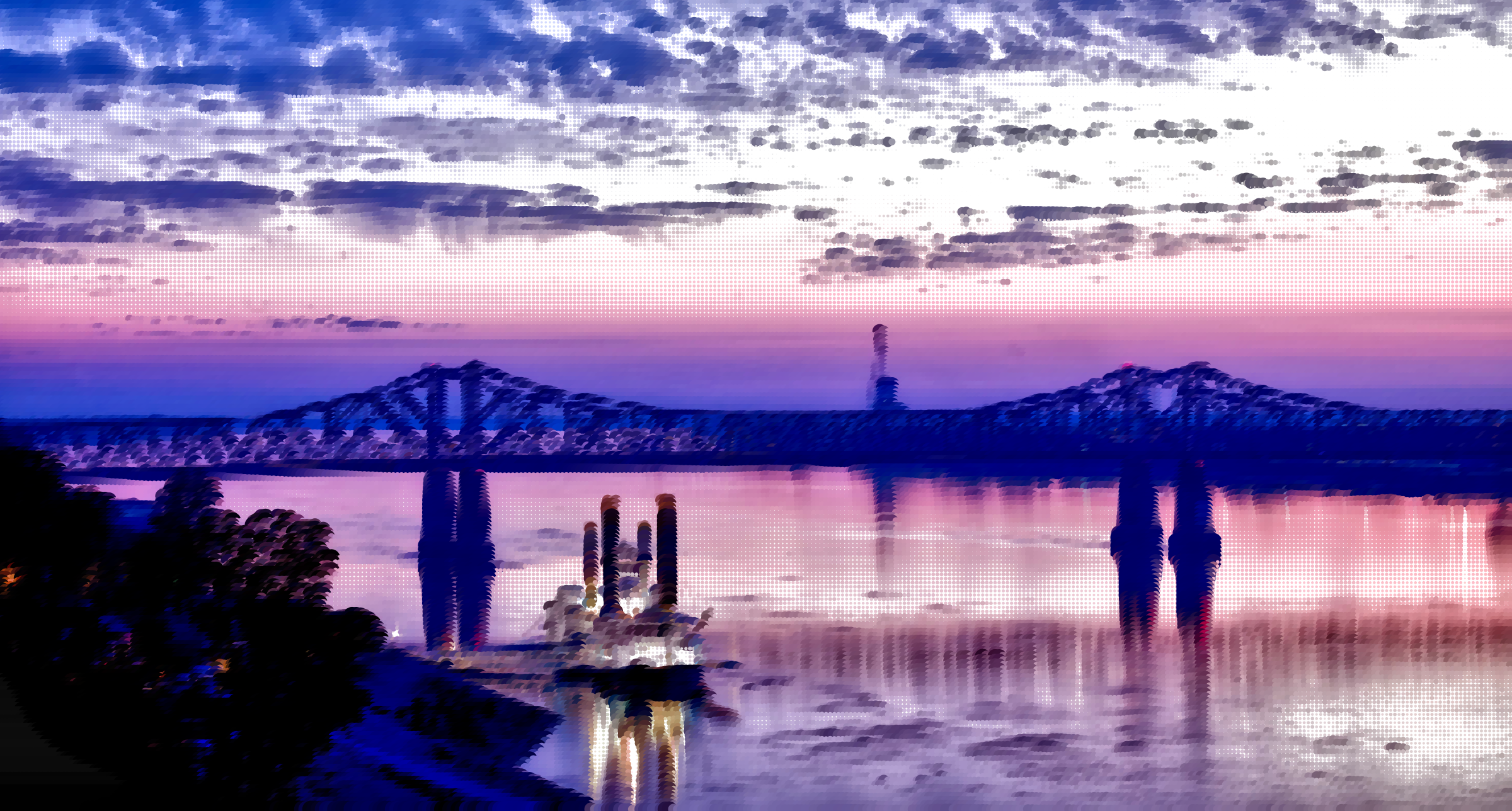 clipart water sunset