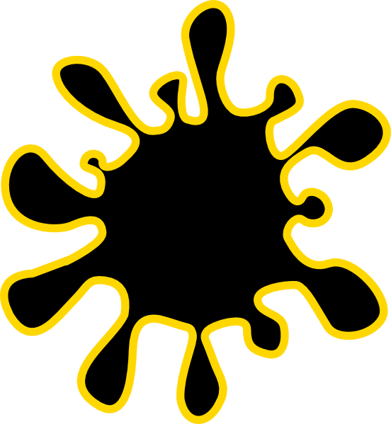 Splash black gold logo. Water clipart vector