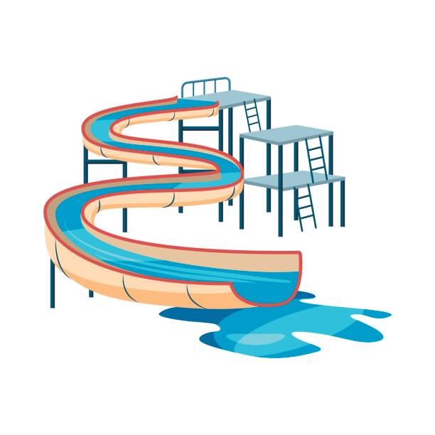Station . Clipart water water slide