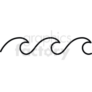clipart waves black and white