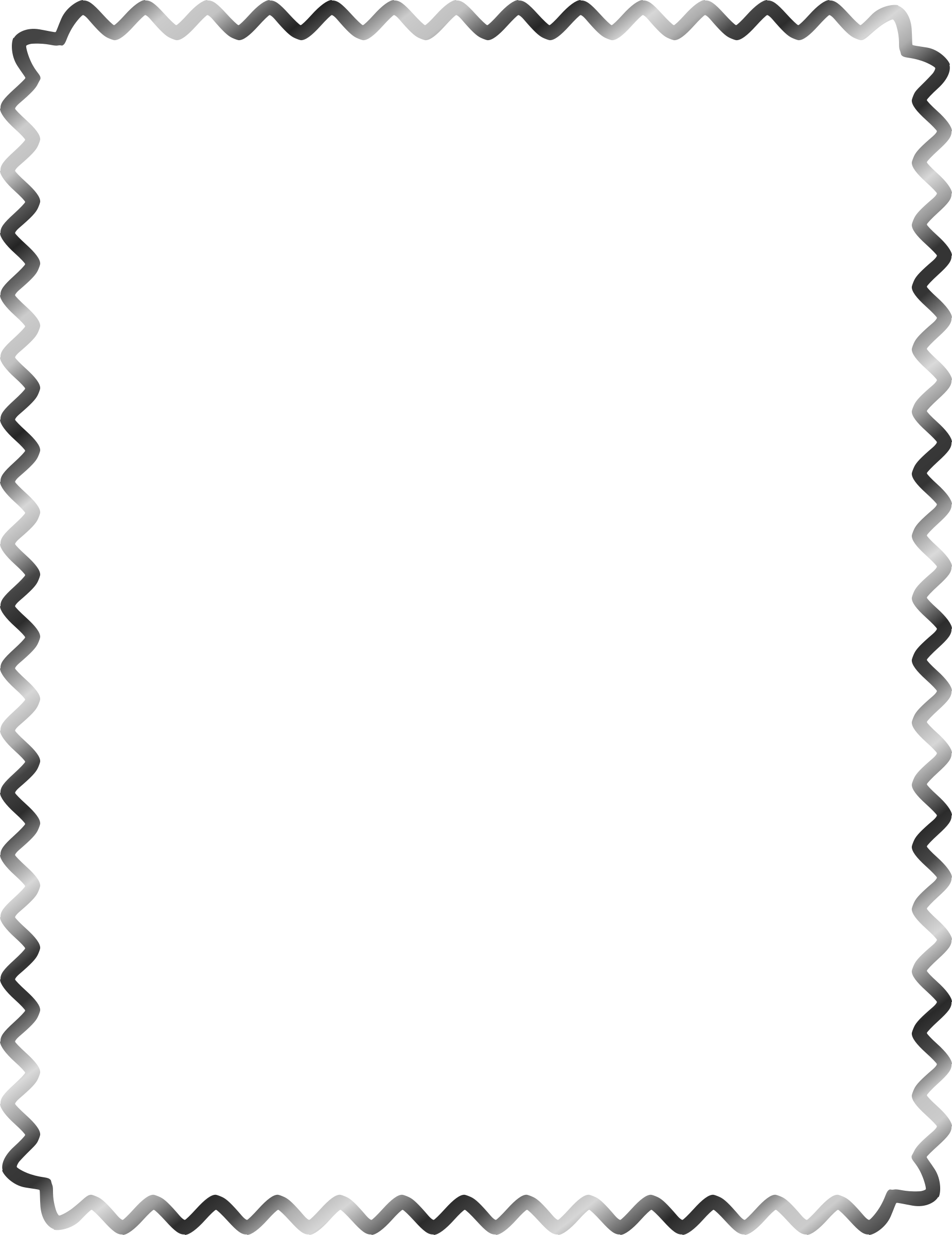 Sine border big image. Clipart wave black and white