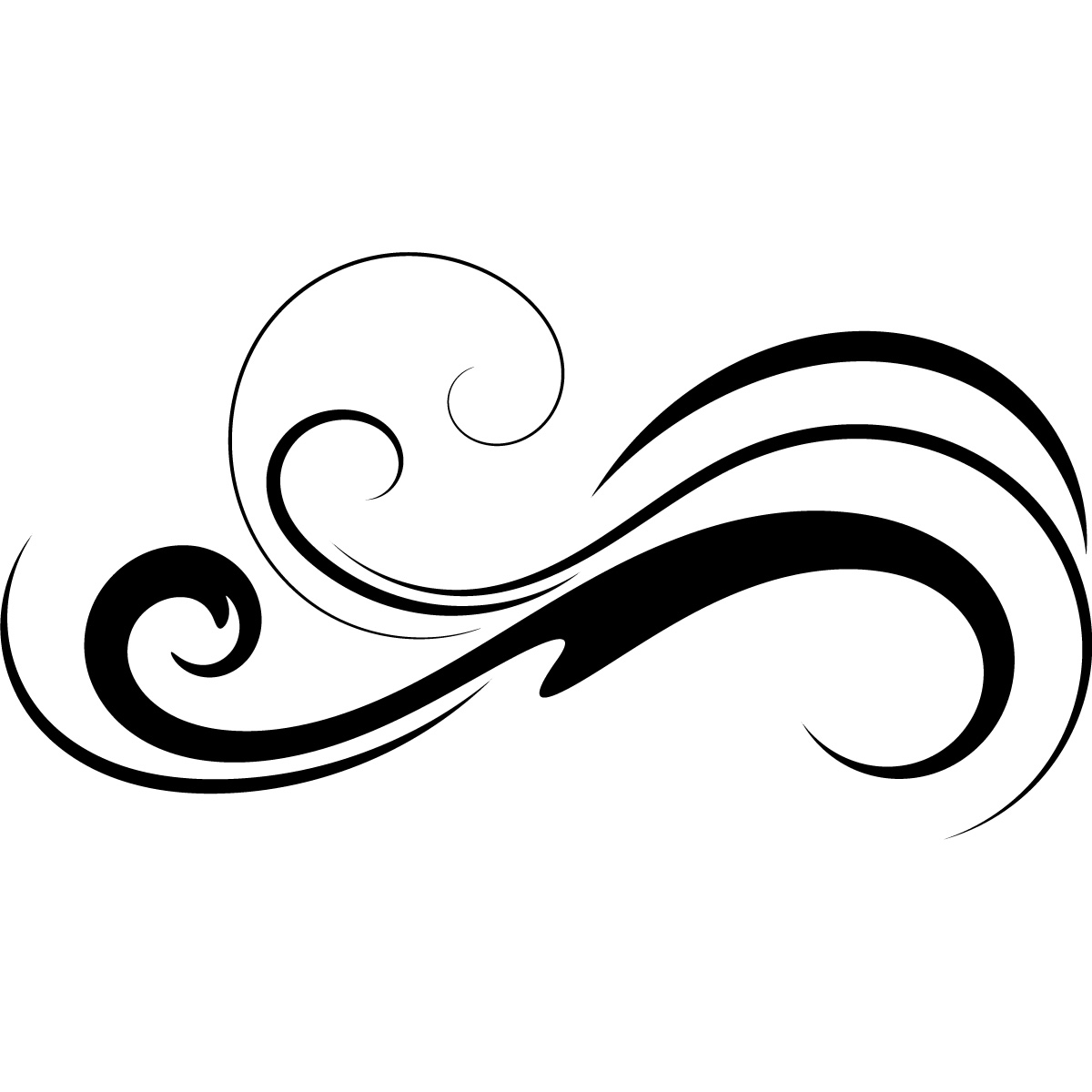Free wave cliparts download. Waves clipart black and white