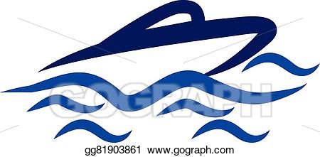 clipart wave boat