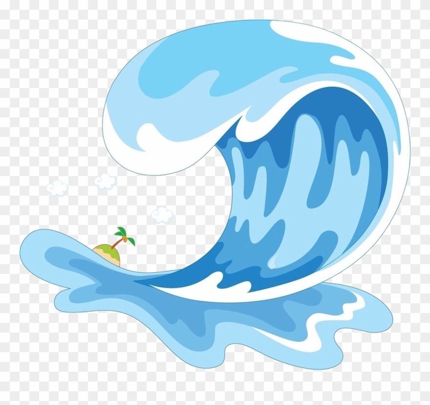 clipart waves high wave