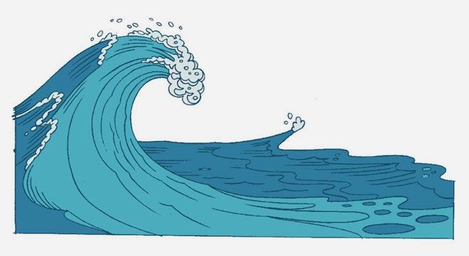 Cartoon ocean little like. Waves clipart animated