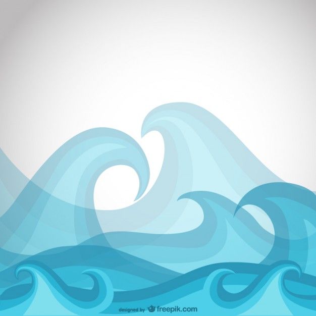 Azul vector de fondo. Waves clipart olas
