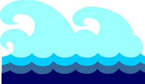 Picture of beach and. Water clipart wave