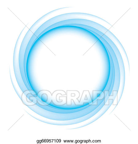Waves clipart round. Vector art blue wave