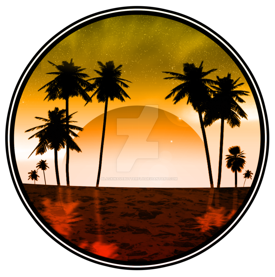 clipart wave sunset