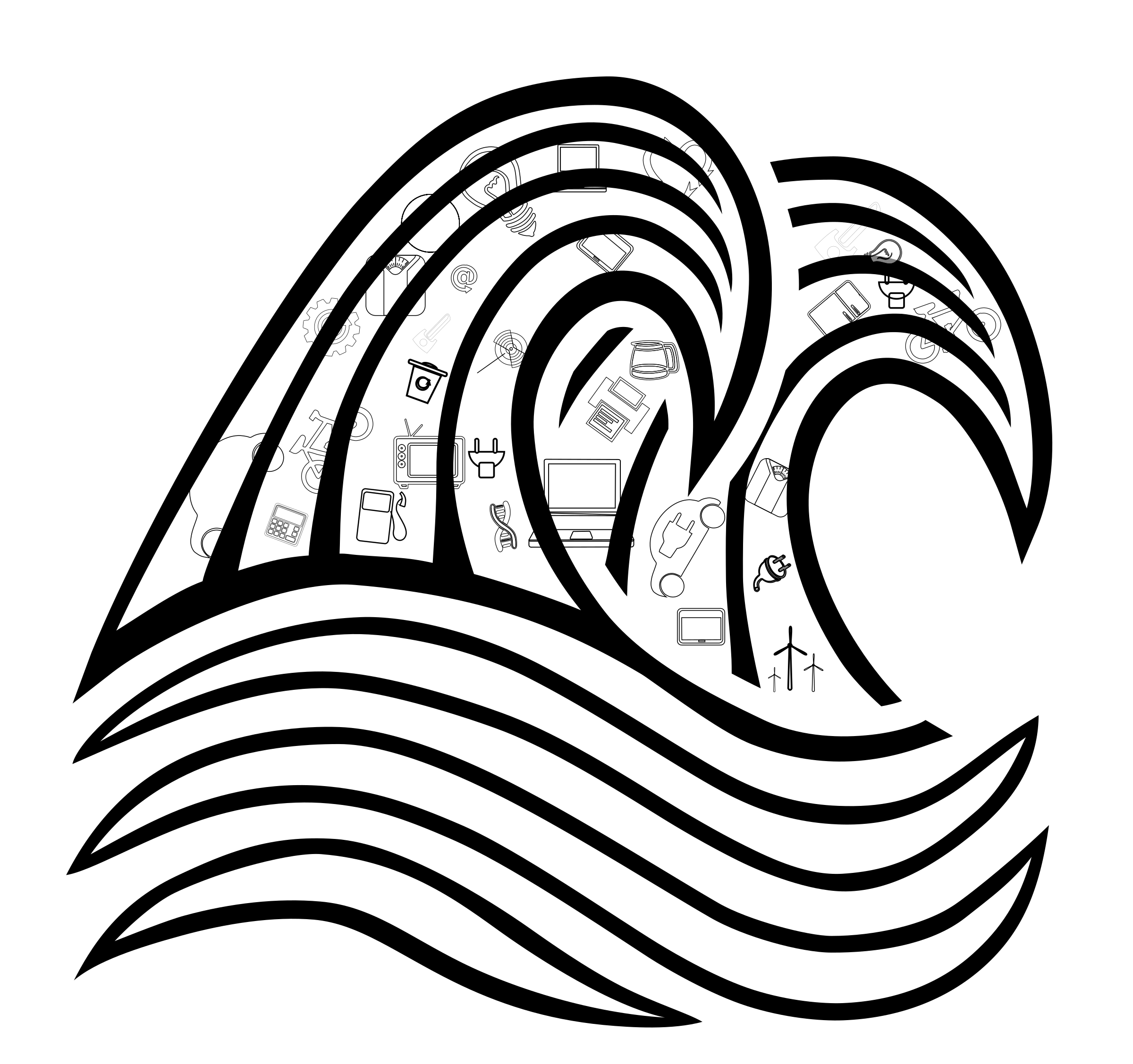 clipart wave symbol