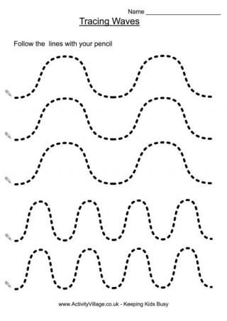 clipart waves traceable