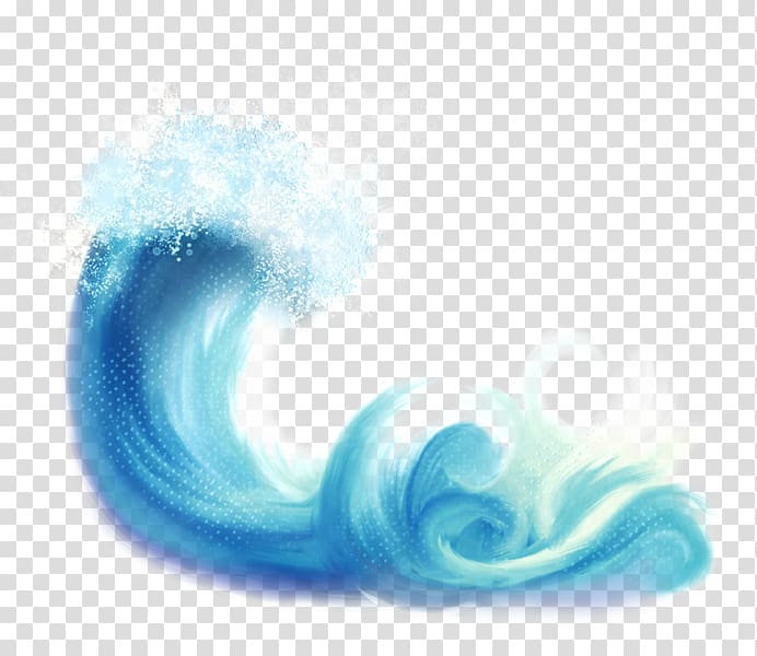 Sea painting of ocean. Waves clipart wind wave
