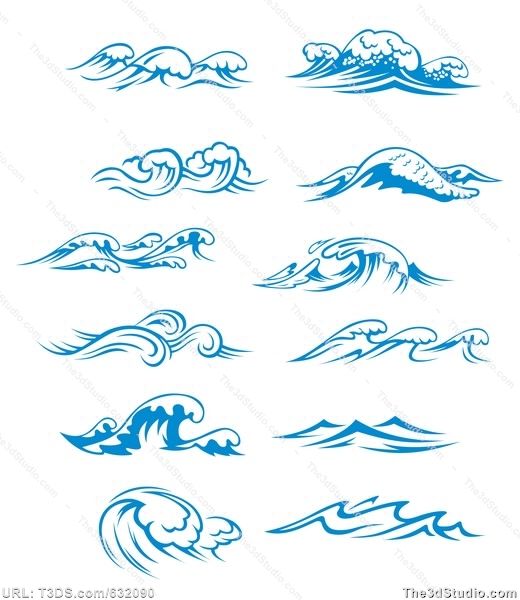 clipart waves tribal