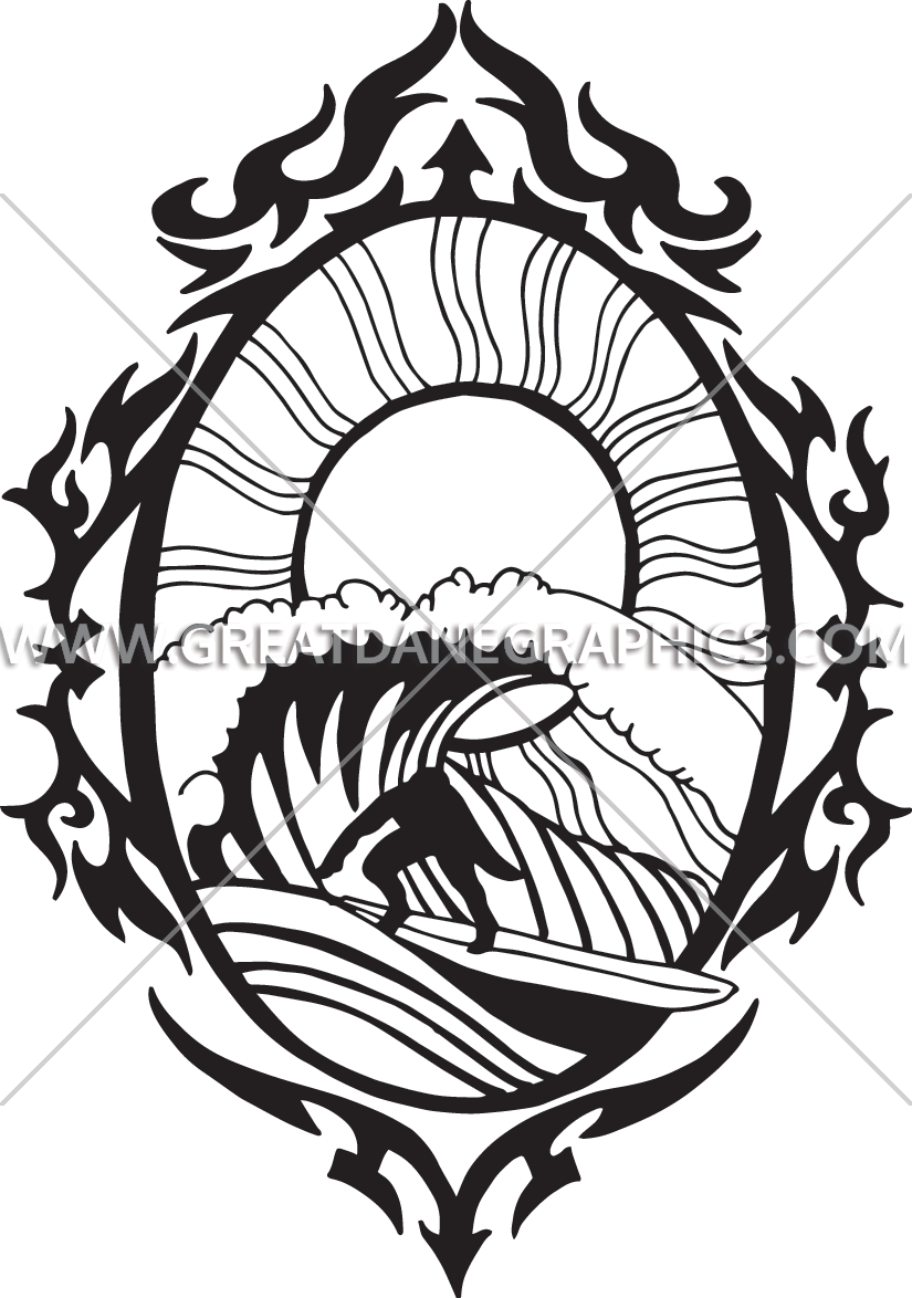 clipart waves tribal