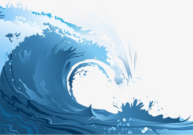 Blue seawater danger png. Waves clipart tsunami