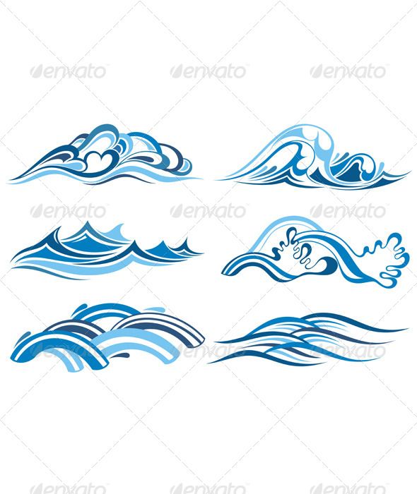 Clipart wave water wave. Blue waves summer love