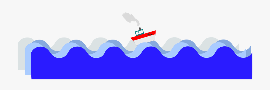 clipart waves boat