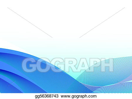 Eps vector blue background. Waves clipart cool wave