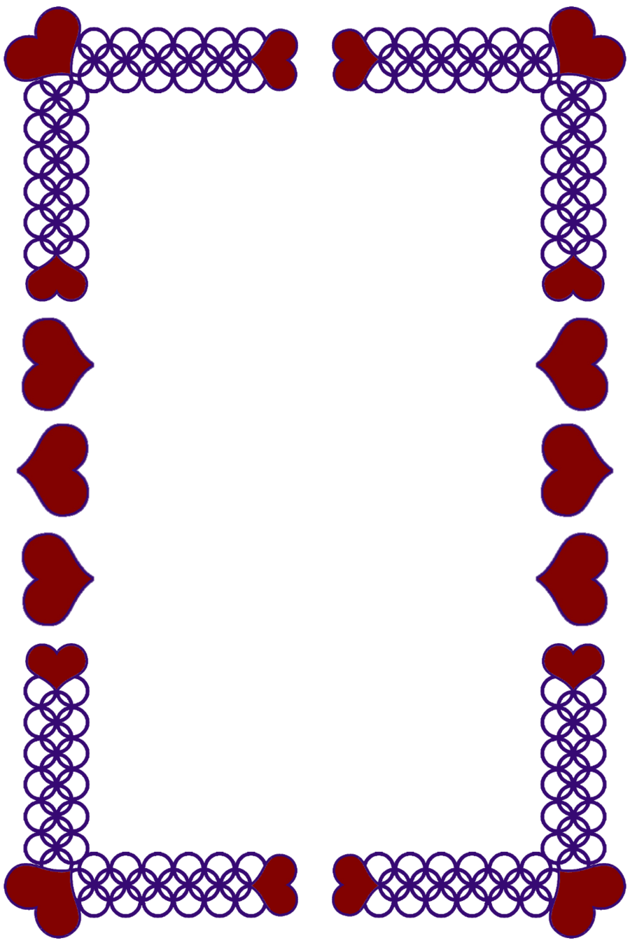 Clipart waves frame. Heart chain border by