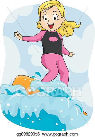 clipart waves kid