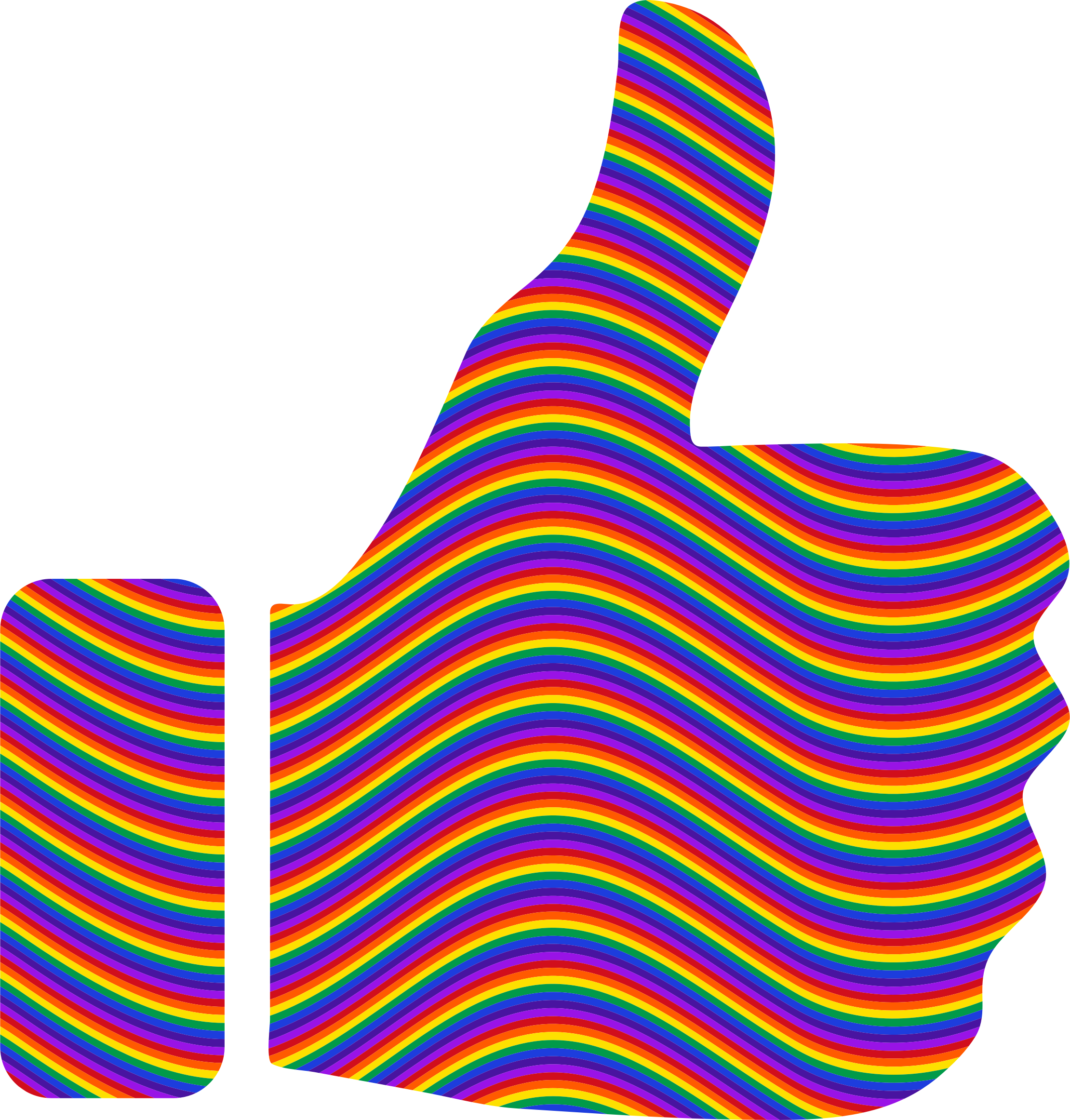 waves clipart rainbow