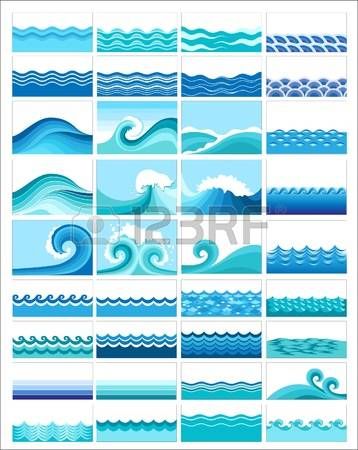 Clipart waves river wave. Stock vector logo ideas