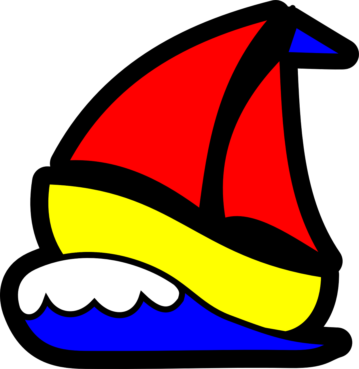 clipart waves sailboat
