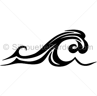 clipart waves silhouette