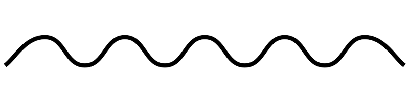 Black and white simple. Waves clipart line