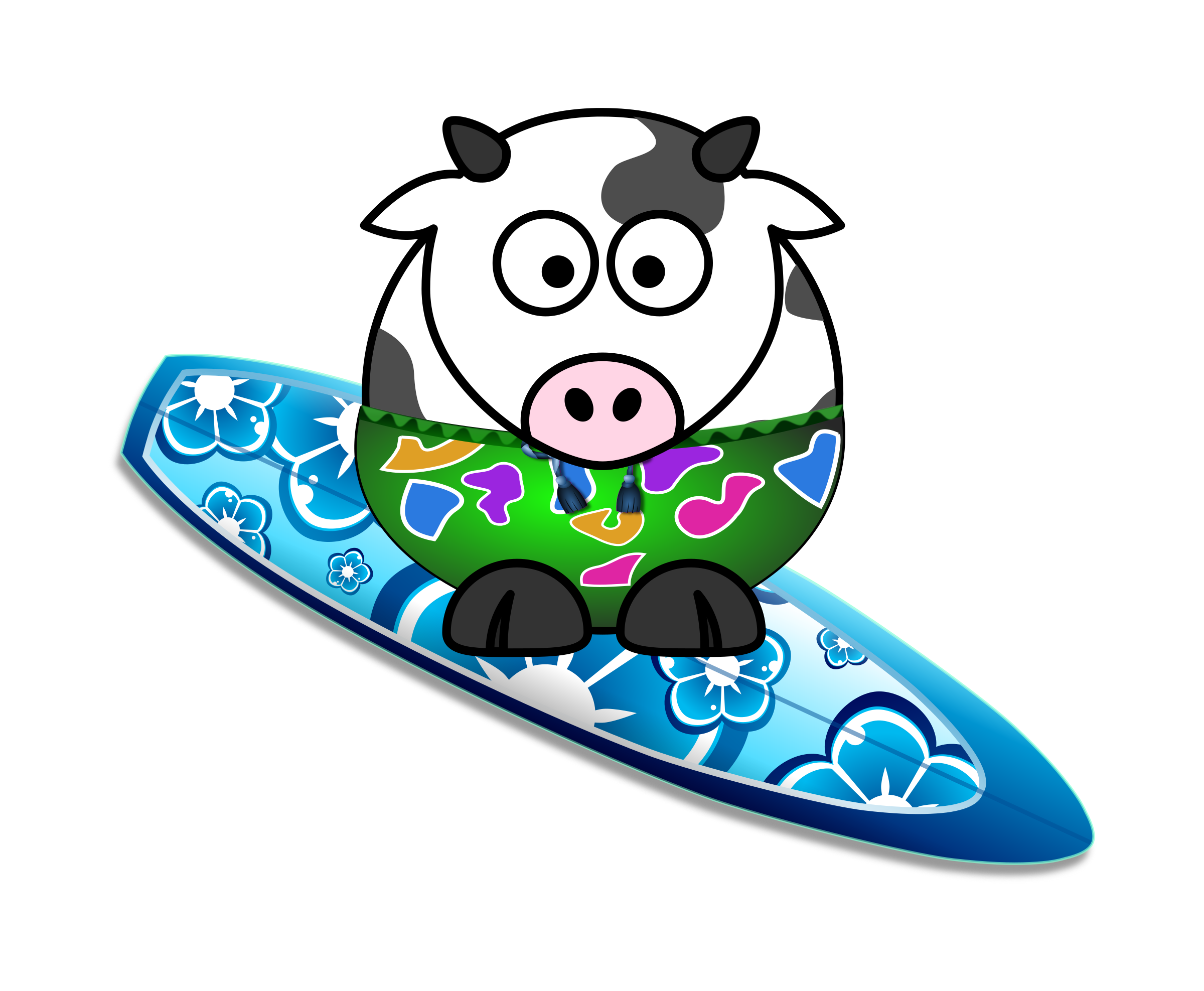 Waves clipart surfing. Surfer cow big image