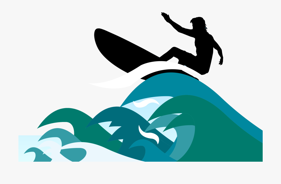 clipart waves surfing