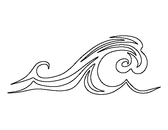 Waves clipart wave outline. Pin by muse printables