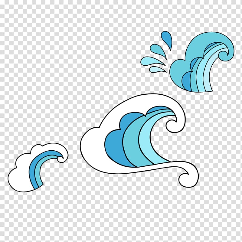 Wind pattern blue creative. Waves clipart summer wave