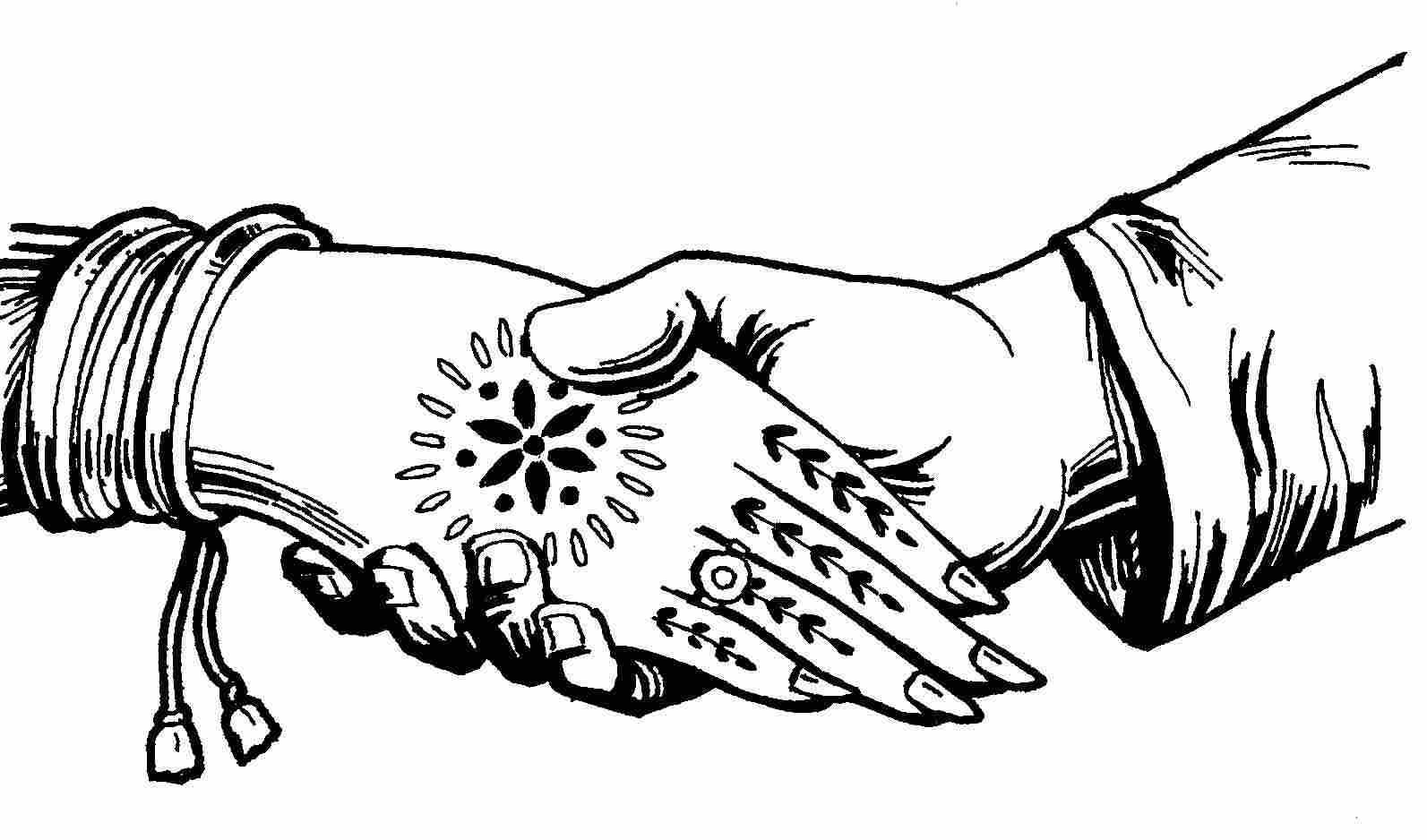 Symbols of marriage cliparts. Handshake clipart wedding