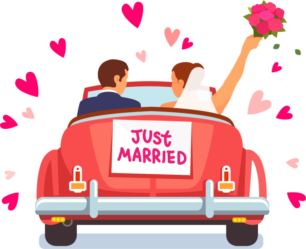 clipart wedding just married