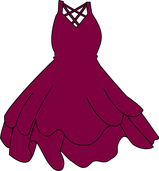 Dress clip art at. Clipart wedding maroon