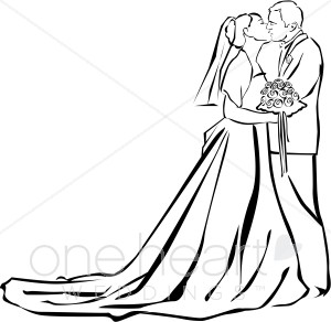 clipart wedding outline